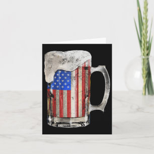Bier Amerikanische Flagge 4. Juli USA Trinkparty  Karte