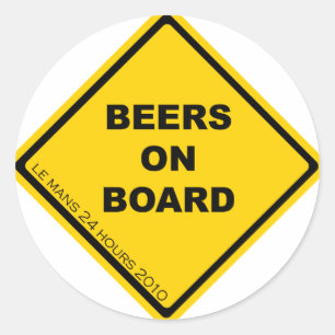 Bier an Bord des Aufklebers-Set Runder Aufkleber