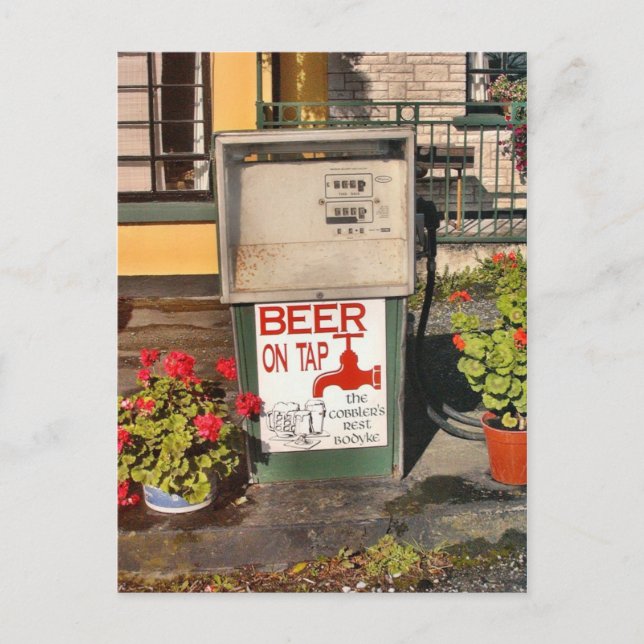 Bier auf Gestochen Postkarte (Vorderseite)