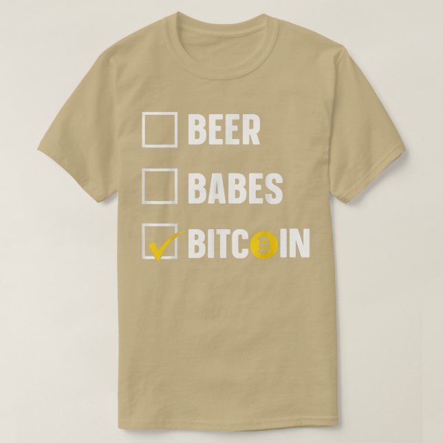 Bier Babes Bitcoin BTC T-Shirt (Design vorne)