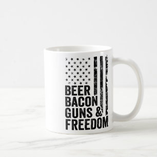 Bier Bacon Guns & amp; Freedom _ Usa Flag Grillen Kaffeetasse
