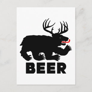 Bier — Bär + Hirsch Postkarte