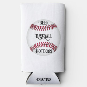 Bier, Baseball, Hotdogs Kühler für Dosen Selters Dosenkühler