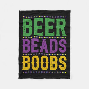 Bier Beads Breast Karneval Paradies Geschenk Funny Fleecedecke