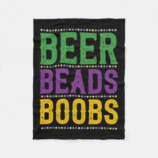 Bier Beads Breast Karneval Paradies Geschenk Funny Fleecedecke (Vorderseite)