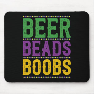 Bier Beads Breast Karneval Paradies Geschenk Funny Mousepad