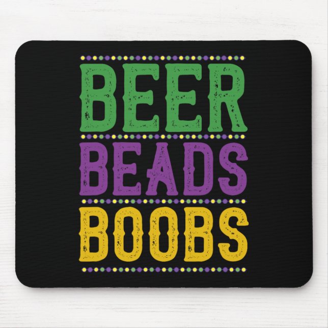 Bier Beads Breast Karneval Paradies Geschenk Funny Mousepad (Vorne)