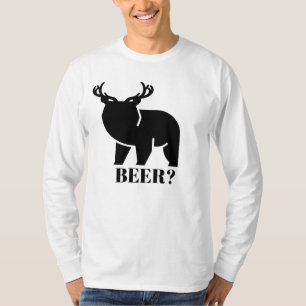 BIER? Bear Deer Funny Sarcastic Novelty T-Shirt