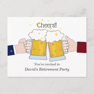 Bier, Beifall, Party für Erwachsene Einladungspostkarte
