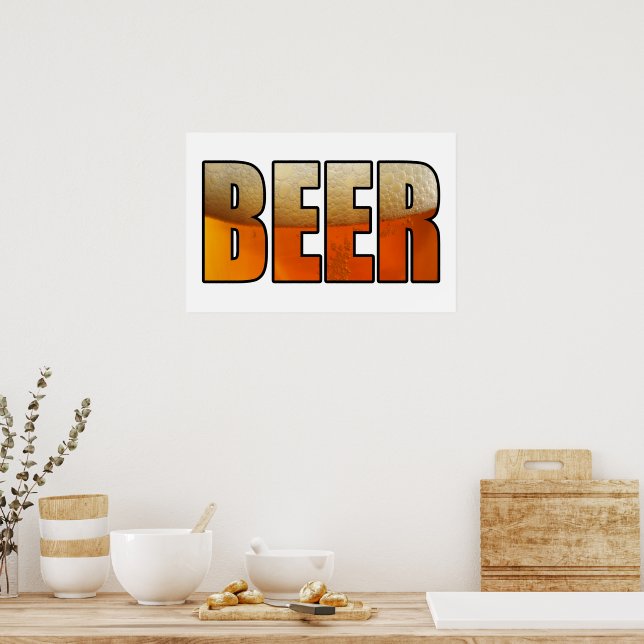 Bier, Bierliebhaber Poster (Küche)