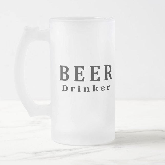 Bier, Biertrinker Mattglas Bierglas (Links)
