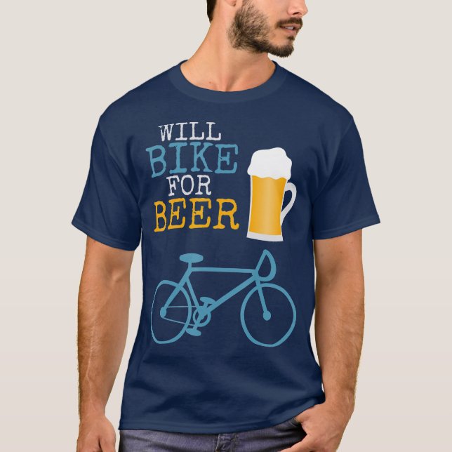 Bier Bike Bike Bike Radsport Stein T-Shirt (Vorderseite)