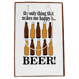Bier Bottle Funny Beer Mittlere Geschenktüte