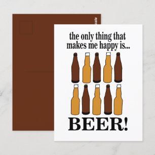Bier Bottle Funny Beer Postkarte