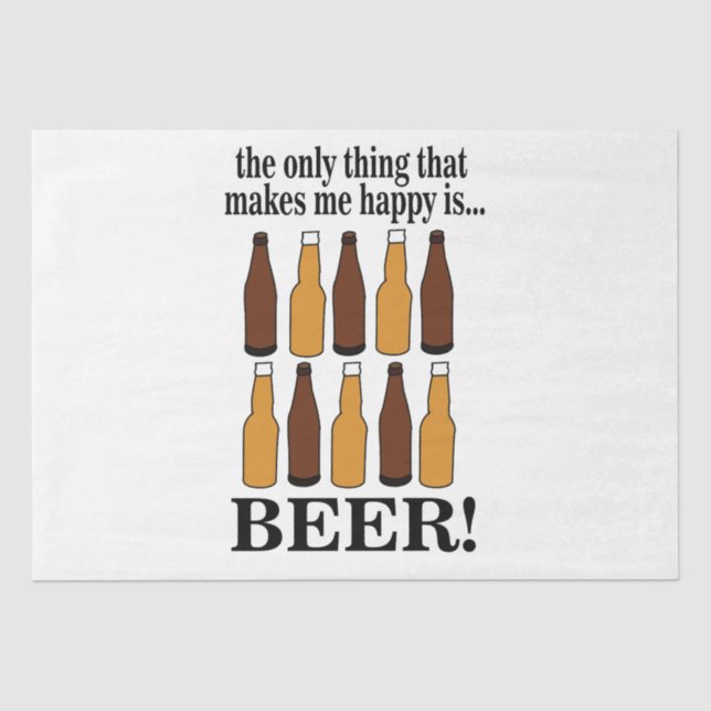 Bier Bottle Funny Beer Seidenpapier (Vorderseite)