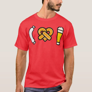 Bier-Brezel Weisswurst I Liebe Weizen Bayern T-Shirt