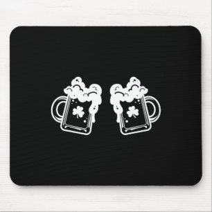 Bier Brust Drinken Lover St Patricks Irish Clov Mousepad