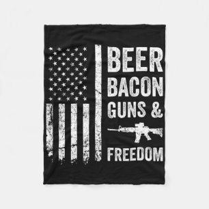 Bier Bycon Guns and Freedom - US Grillen American Fleecedecke