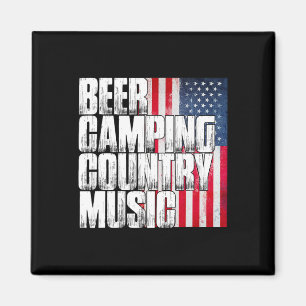 Bier Camping Country-Musik Patriotische Amerikanis Magnet