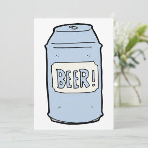 Bier Can Illustration Retro Bierdesign Einladung