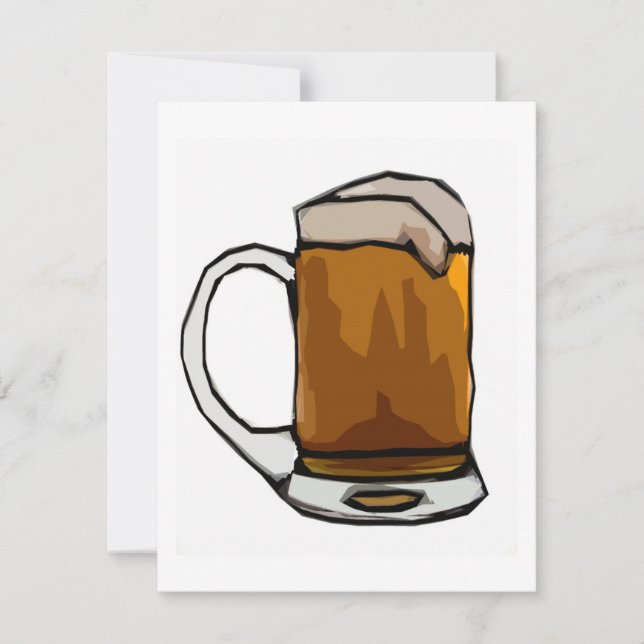 Bier Cartoon Art Einladungen - Einladungen für Bie (Vorderseite)