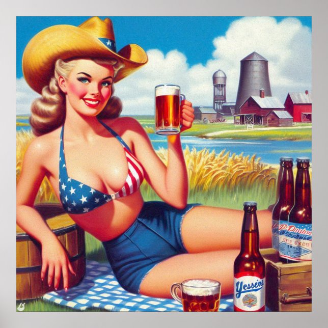 Bier Country Button-up Poster (Vorne)