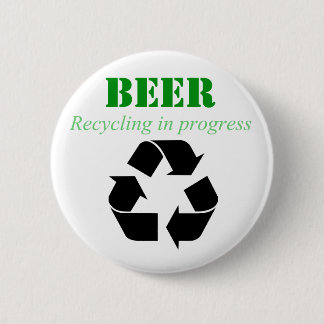 Bier, das im Prozessknopf recycelt Button