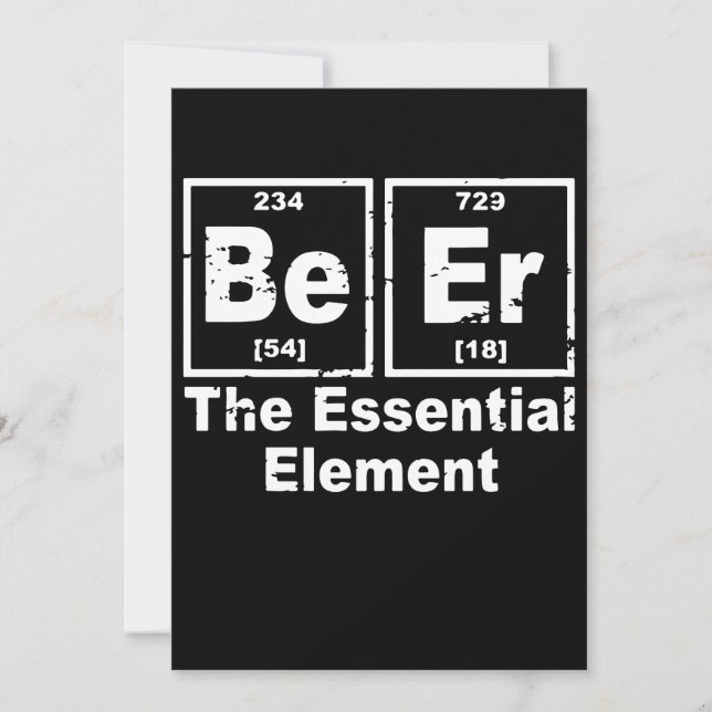 Bier das Party für die Chemie des Pub Grillen Einladung (Vorderseite)