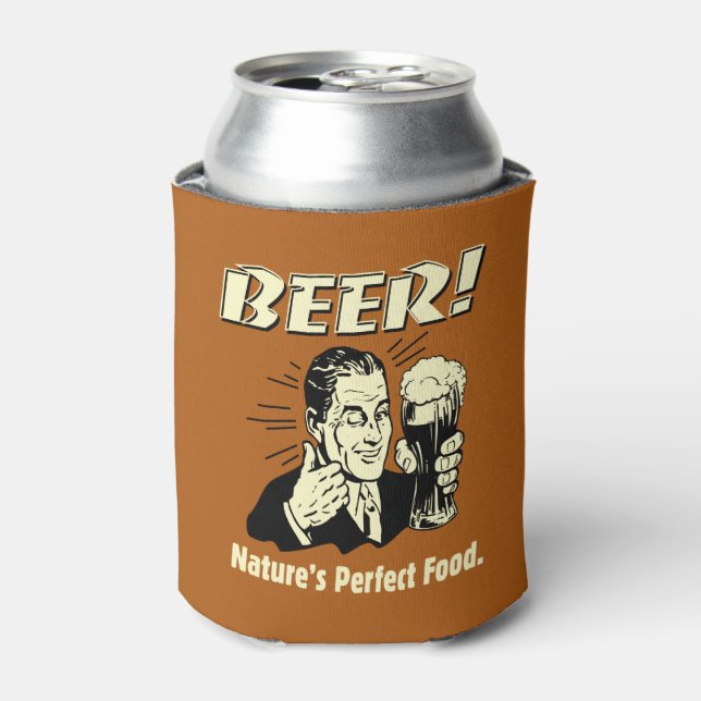 Bier: Das perfekte Essen der Natur Dosenkühler (Kanne Vorderseite)