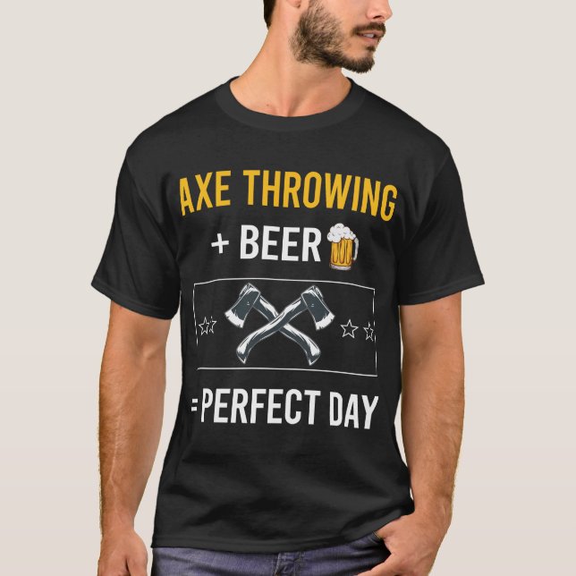 Bier Day Ax Throwing Axes T-Shirt (Vorderseite)