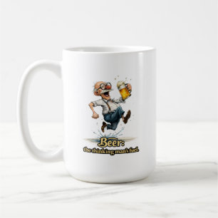 Bier - Der Treibstoff fürs männliche Denken Lustig Kaffeetasse