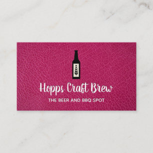 Bier-Destillation   Liquor   Heiß rosa Leder Visitenkarte