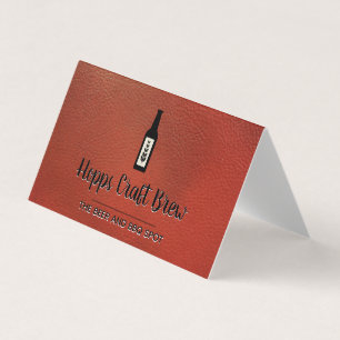 Bier-Destillation   Liquor   Leder Visitenkarten