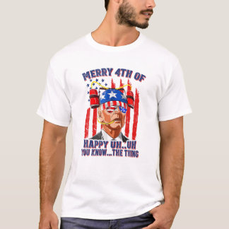 Bier Drink Biden verwirrt glücklich 4h von Ihnen w T-Shirt