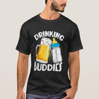 Bier Drink Buddies Vater Son Daughter Fist Vater T-Shirt