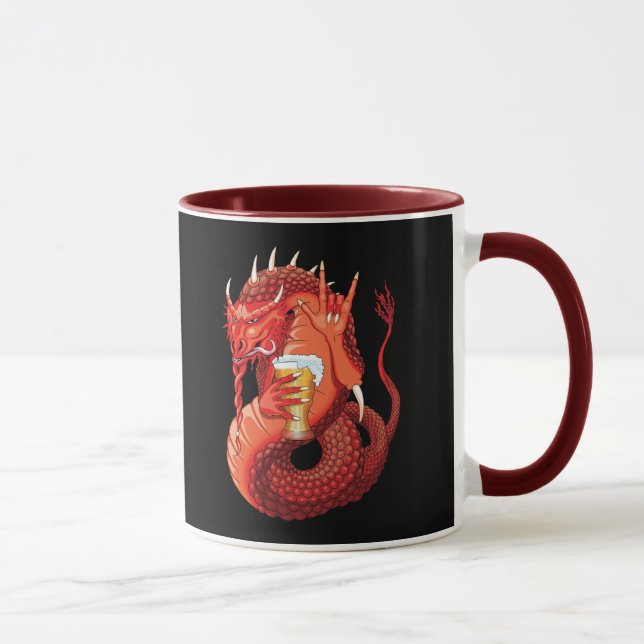 Bier Drink Dragon Tasse (Rechts)