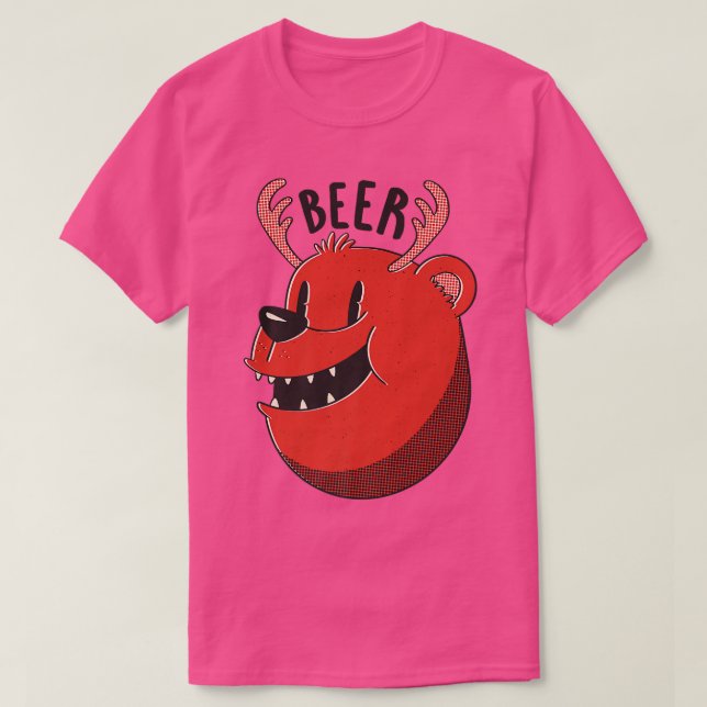 Bier Drink fun Bear Premium T-Shirt (Design vorne)