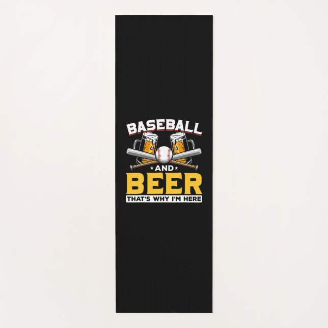 Bier Drinker Baseball Bier Spaß Geburtstag Yogamatte (Vorderseite)
