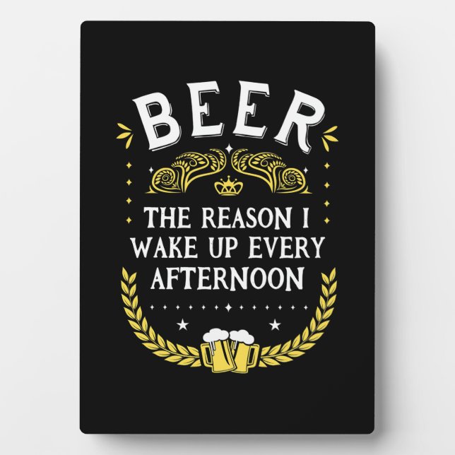 Bier Drinker Bier Jeden Nachmittag Fotoplatte (Vorderseite)
