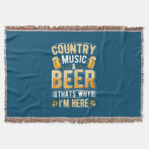 Bier Drinker Country Music Bier trinken Geburtstag Decke