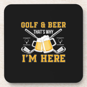 Bier Drinker Golf und Bier Geburtstag Getränkeuntersetzer