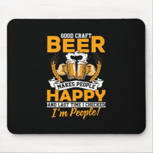 Bier Drinker Gutes Handwerk Bier Mousepad