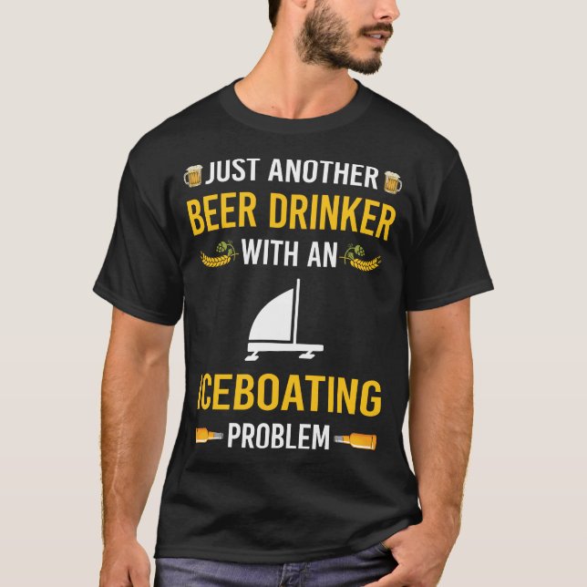 Bier Drinker Iceboat Racing Race T-Shirt (Vorderseite)