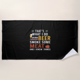 Bier Drinker Ich trinke Bier rauchen etwas Fleisch Strandtuch