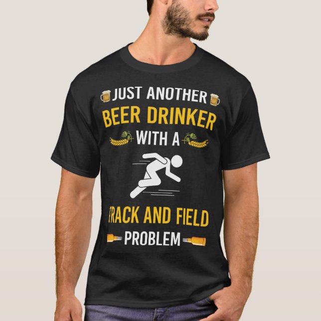 Bier Drinker Track und Field T-Shirt (Vorderseite)