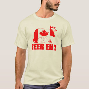 BIER EH?  Lustige Bärn-Rotwild-kanadischer T-Shirt