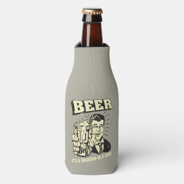 Bier: Es ist ein Urlaub in Can Flaschenkühler (Flaschenvorderseite)