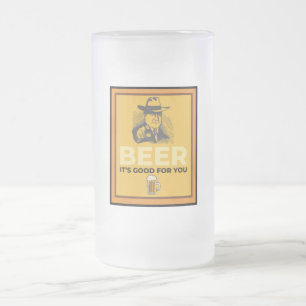 BIER. ES IST GUT FÜR SIE. MATTGLAS BIERGLAS