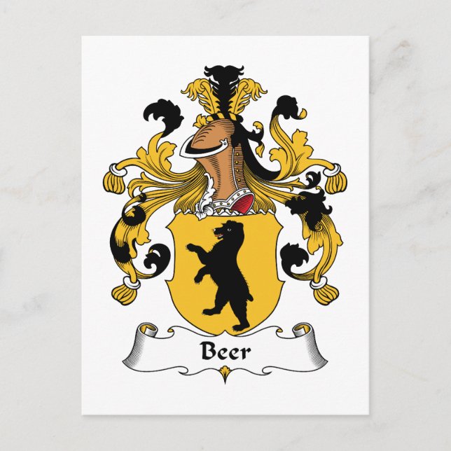 Bier-Familienwappen Postkarte (Vorderseite)