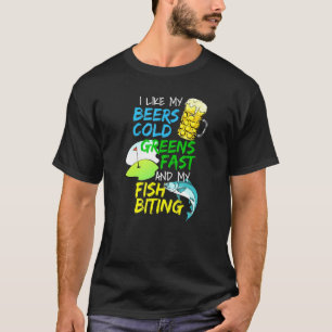 Bier Fischer Angeln Golf Golfspieler T-Shirt
